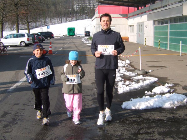 First real run with kids over a distance of 1'000m